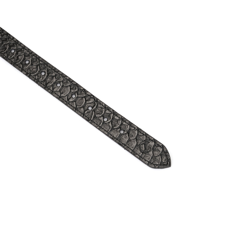 Crocodile Noir: Silicone Ball Gag (1.7 inch diameter) with Leather Straps
