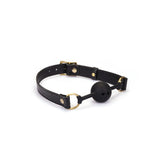 Crocodile Noir: Silicone Ball Gag (1.7 inch diameter) with Leather Straps