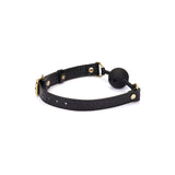 Crocodile Noir: Silicone Ball Gag (1.7 inch diameter) with Leather Straps