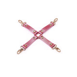 Lustre Rosa: Pink Leather Hogtie with Clips