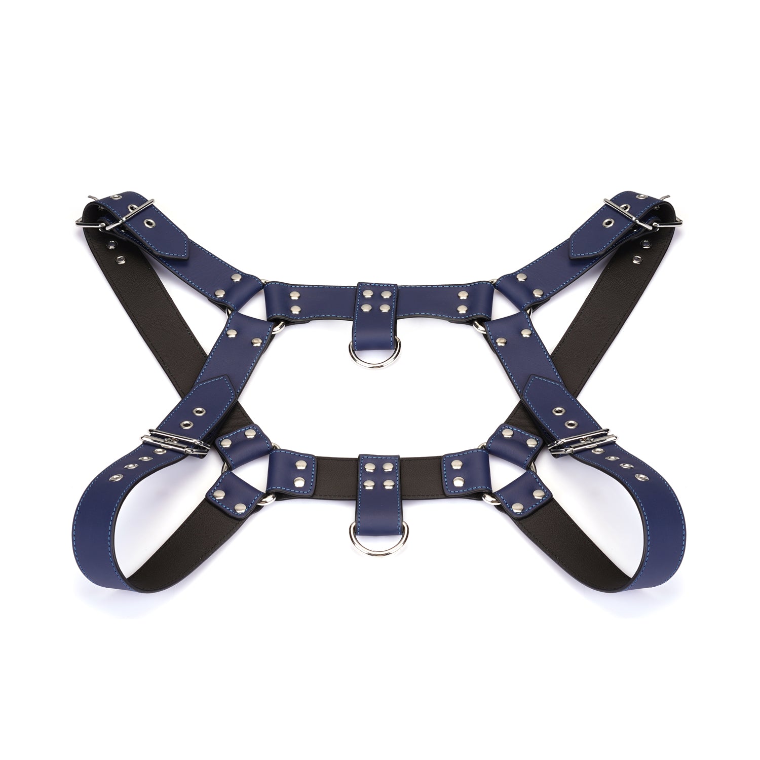 Cerulean Dominion Leder Harness Herren. Premium Leder Harness für Herren in Blau. Verstellbar, hochwertig und stilvoll – ideal für Fetish, Fashion und besondere Auftritte. Jetzt entdecken!. Exklusive bei RaiX Shop Konstanz kaufen