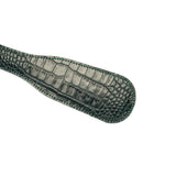 Limited Edition: Crocodile-effect Dark Green- Leather Paddle