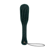 Limited Edition: Crocodile-effect Dark Green- Leather Paddle