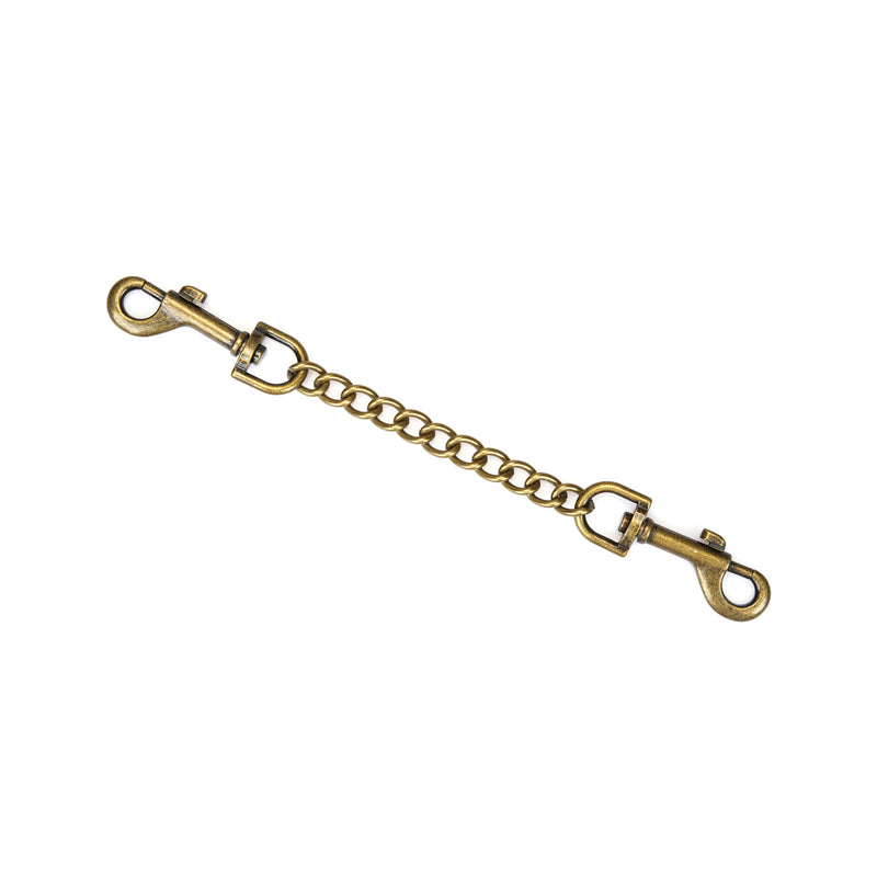 Limited Edition: Crocodile-effect Dark Green - Leather Handcuffs with Bronze Hardware