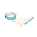 Siren's Cove: Lamb Leather Collar with Velvet Lining and Leash