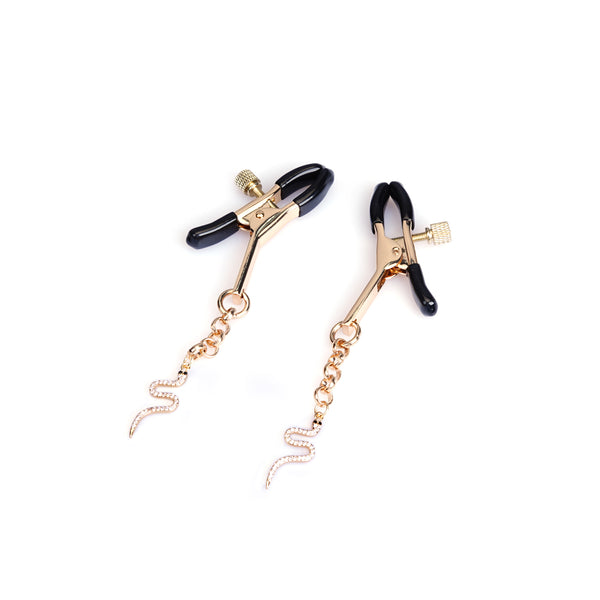 Glittering Serpent Nipple Clamps (Two Pieces A Set)