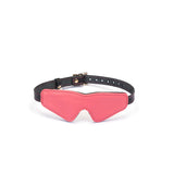 Italian Leather Blindfold - Red