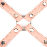 Dark Candy: Pink Vegan Leather Hog Tie with Silver Hardware