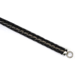 Japanese Professional Dominatrix Customized Bull Whip, 150cm long with intricate leather weave and silver metal handle