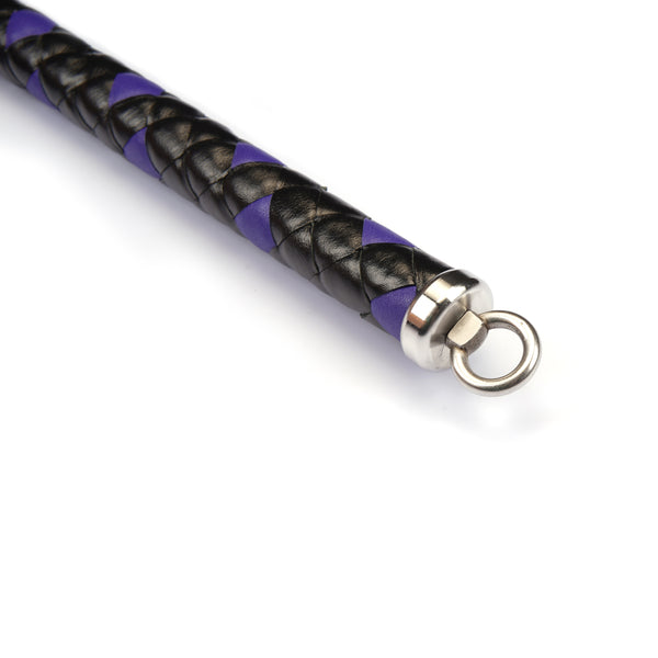 Japanese Professional Dominatrix Customized Bull Whip-Black/Purple