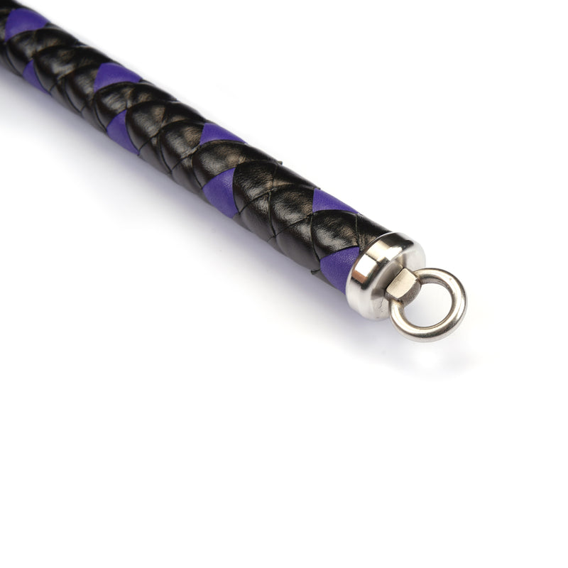 Japanese Professional Dominatrix Customized Bull Whip-Black/Purple
