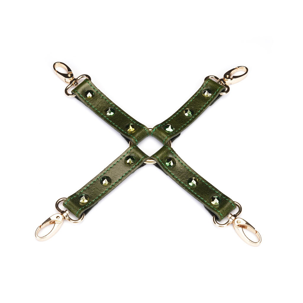 Luxury Leather Gemstone Hogtie