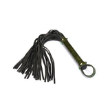 Luxury Green Leather with Gemstone Flogger