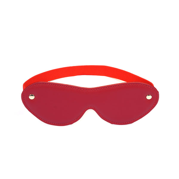 Faux Leather Red Blindfold
