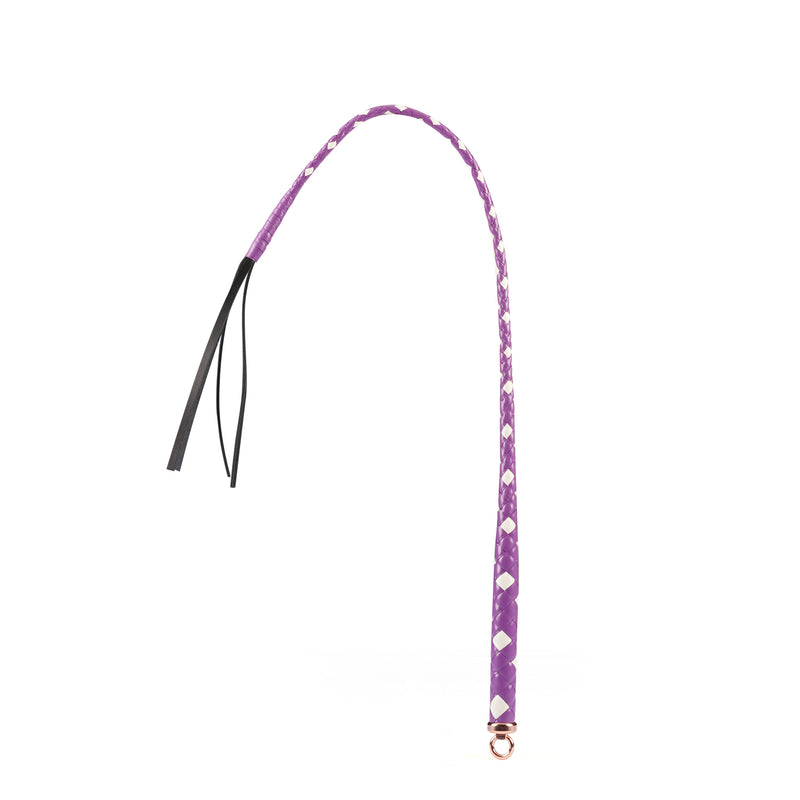 Japanese Professional Dominatrix Customized Whip-Purple & White