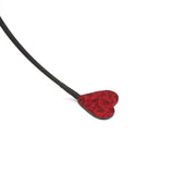 Kinbaku Ukiyoe Red Rosy Lamb Suede Leather Riding Crop from LIEBE SEELE featuring ornate floral pattern