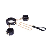 FLASH RETAIL Collection: The Adjustable Multi-Leather Complete Set | Cuffs & Collar with Leash