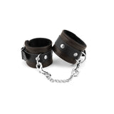 Wild Gent: Brown Leather Ankle Cuffs with Soft Lining