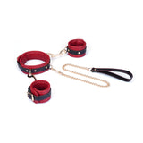 FLASH RETAIL Collection: The Adjustable Multi-Leather Complete Set | Cuffs & Collar with Leash