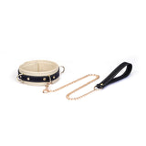 FLASH RETAIL: Adjustable Multi-Leather Collar with Leash | Dual-Tone Luxury