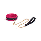 FLASH RETAIL: Adjustable Multi-Leather Collar with Leash | Dual-Tone Luxury