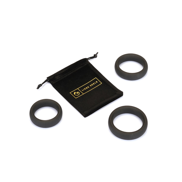 Black Donut  Cock Ring (Comes With High Quality Velvet Bag)