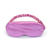 Luxurious purple satin blindfold with elastic straps, suitable for sensory deprivation and comfortable long-duration wear