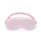 Silky super soft pink satin blindfold for sensory deprivation and comfortable long-term wear