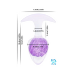 Icecream-shaped Crystal Anal Plug - Purple