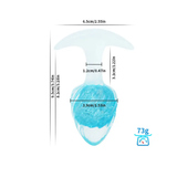 Icecream-shaped Crystal Anal Plug - Blue