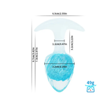 Icecream-shaped Crystal Anal Plug - Blue
