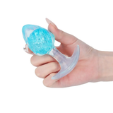Icecream-shaped Crystal Anal Plug - Blue