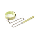 Macaron 9pcs Bondage Kit-Melon, including Handcuffs, Ankle Cuffs, Collar, Paddle, Flogger, Hog Tie, Blindfold, Ball Gag and Mini Massager