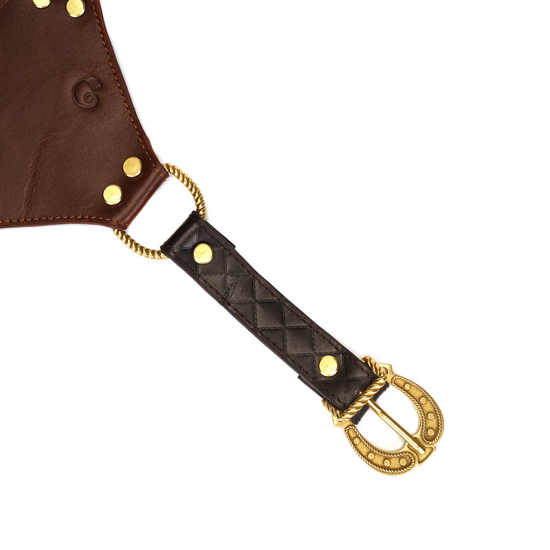 The Equestrian: Leather Panty with Vintage Gold Hardware
