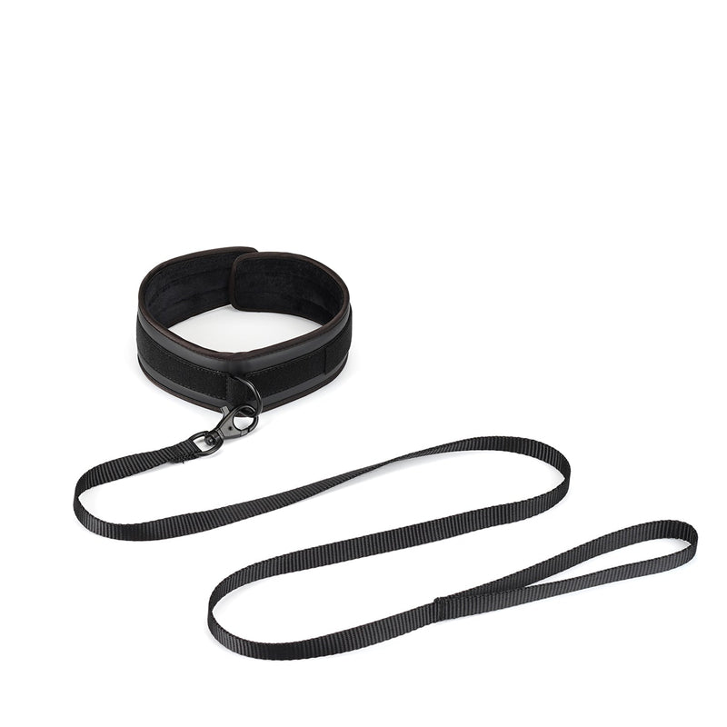 Vegan Fetish: Faux Leather Collar with Leash