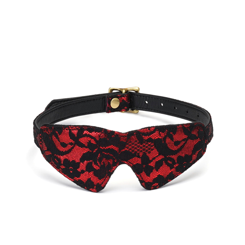 Victorian Garden Lace Vegan Leather Blindfold Soft Lining