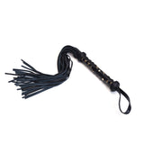 Dark Secret Deluxe Cow Leather Heavy Flogger with Studded Handle