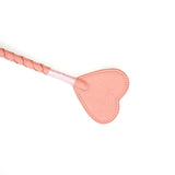 Pink Dream: Pink Leather Riding Crop with Heart Shape Tip
