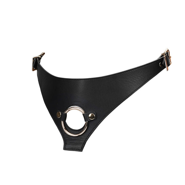 Dark Secret: Leather Strap-on Harness (1.5 inch diameter O-ring)