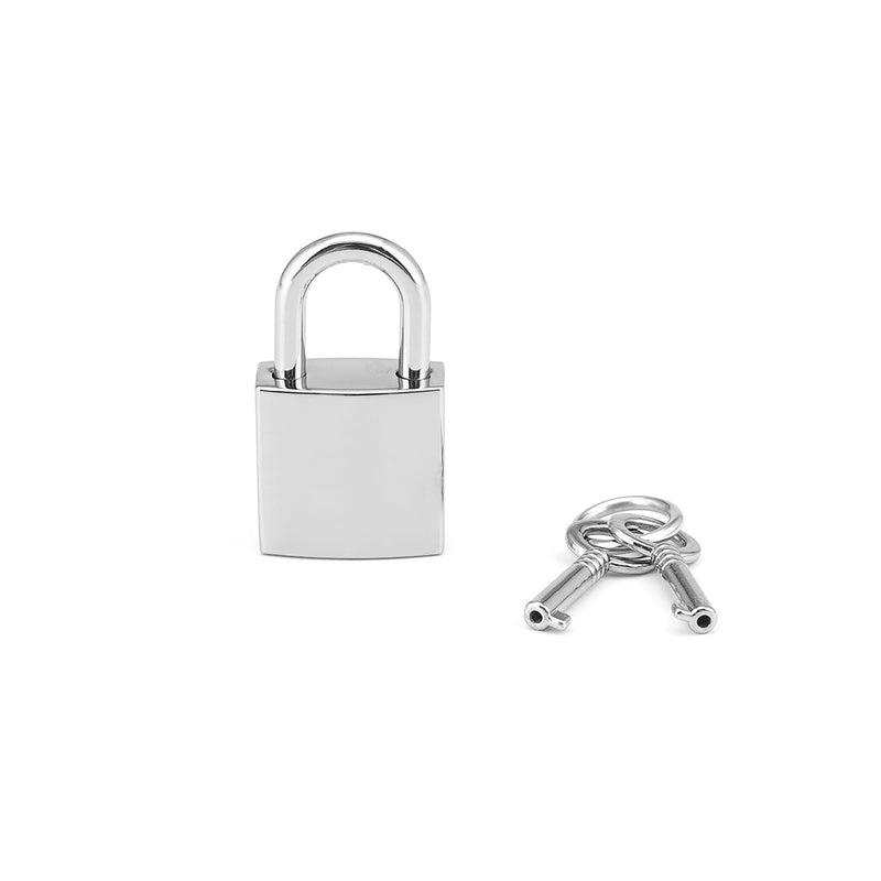 Silver padlock and keys set for SM games and secure locking, model AS-80160SV