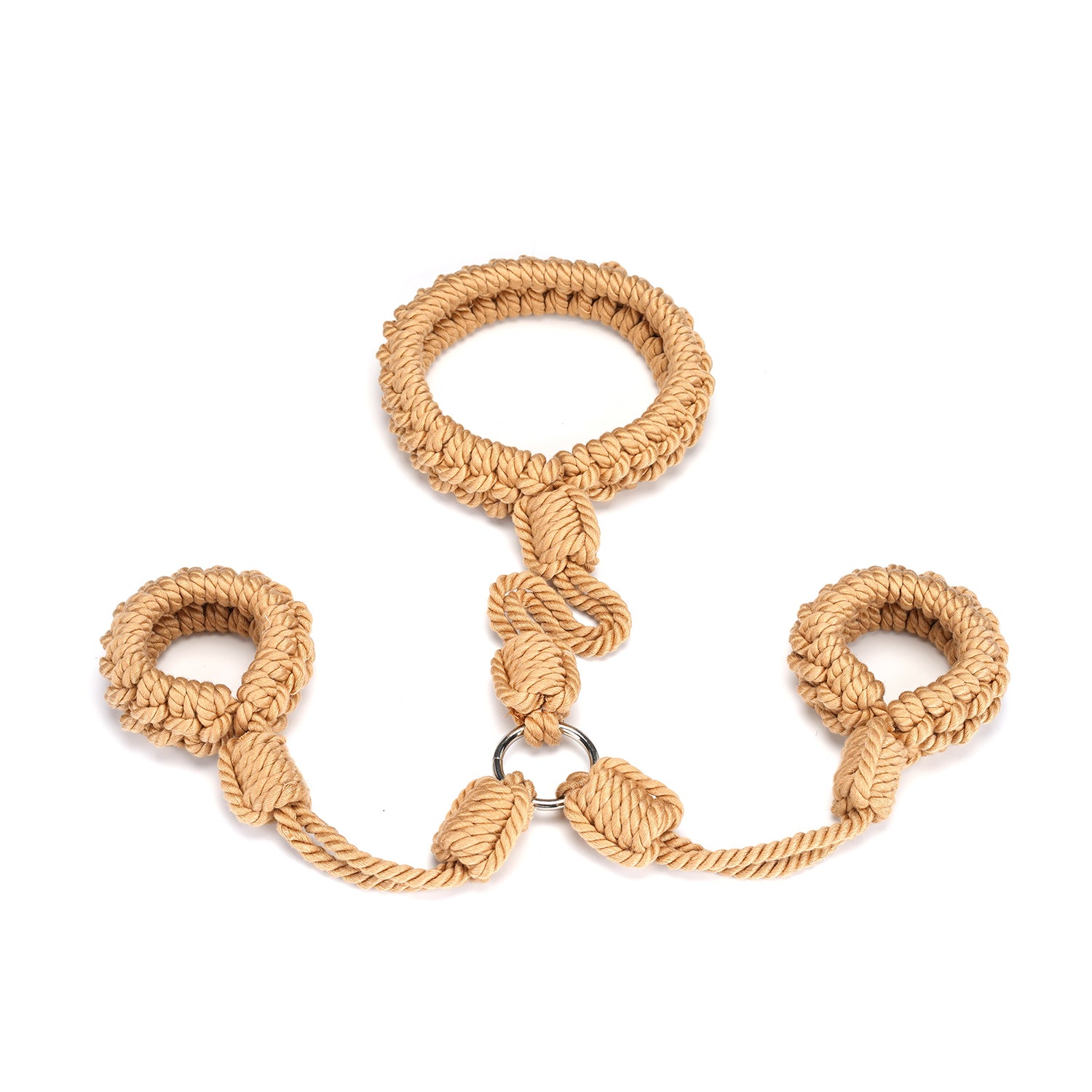 Chinese Rope Handcuffs Shibari Rope Restraint | Wrist-to-Collar Bondage Play – Liebe Seele