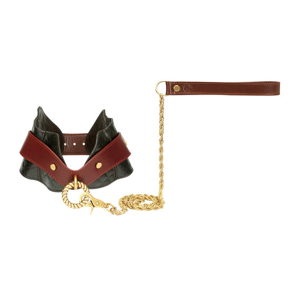 The Equestrian Leather Posture Collar and Leash